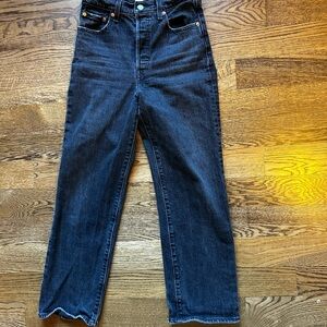 Levis Black High Waist Straight Leg Women's Jeans